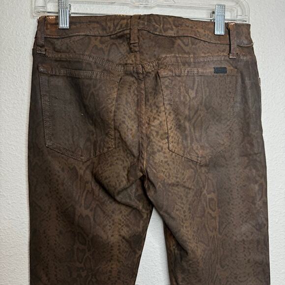 Joe's Jeans Women's Brown Leopard Print Skinny Ankle Pants Sz 27 - Picture 4 of 16